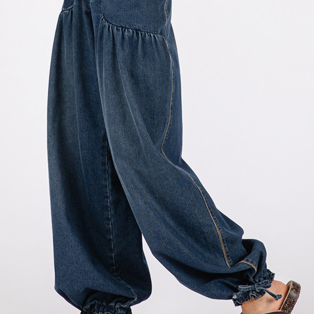 
                      
                        SAGE + FIG Mid-Rise Cargo Jeans with Pockets
                      
                    