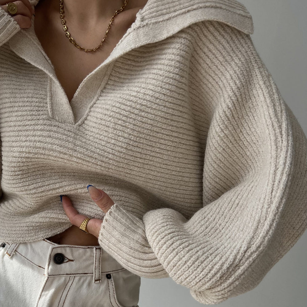 
                      
                        Johnny Collar Long Sleeve Sweater
                      
                    
