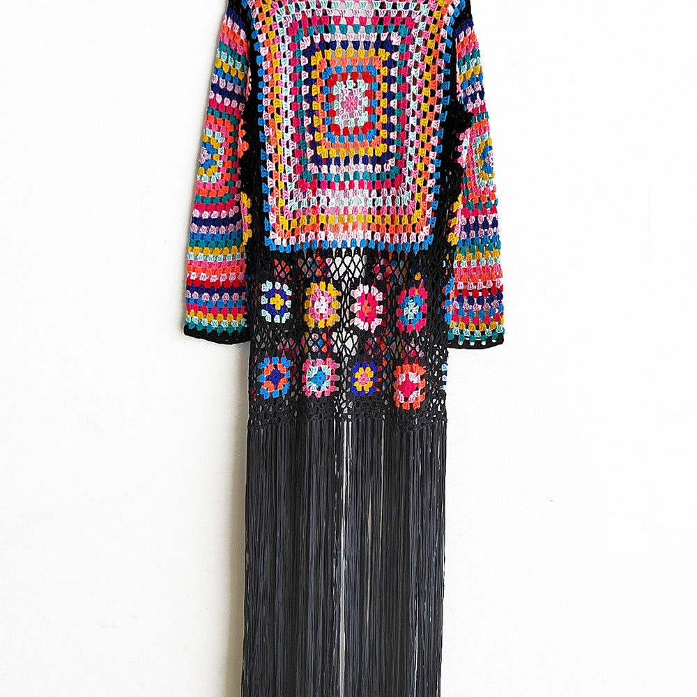 
                      
                        Fringe Tied Long Sleeve Cardigan
                      
                    
