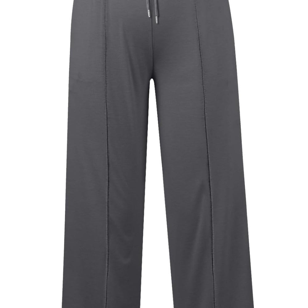 
                      
                        Drawstring Elastic Waist Wide Leg Pants Pocketed
                      
                    