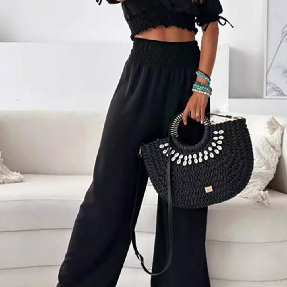 
                      
                        Surplice Short Sleeve Top and Pants Set
                      
                    