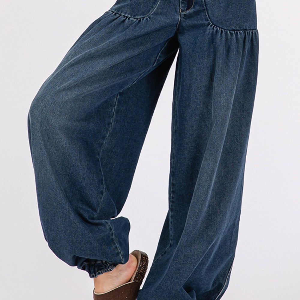 
                      
                        SAGE + FIG Mid-Rise Cargo Jeans with Pockets
                      
                    