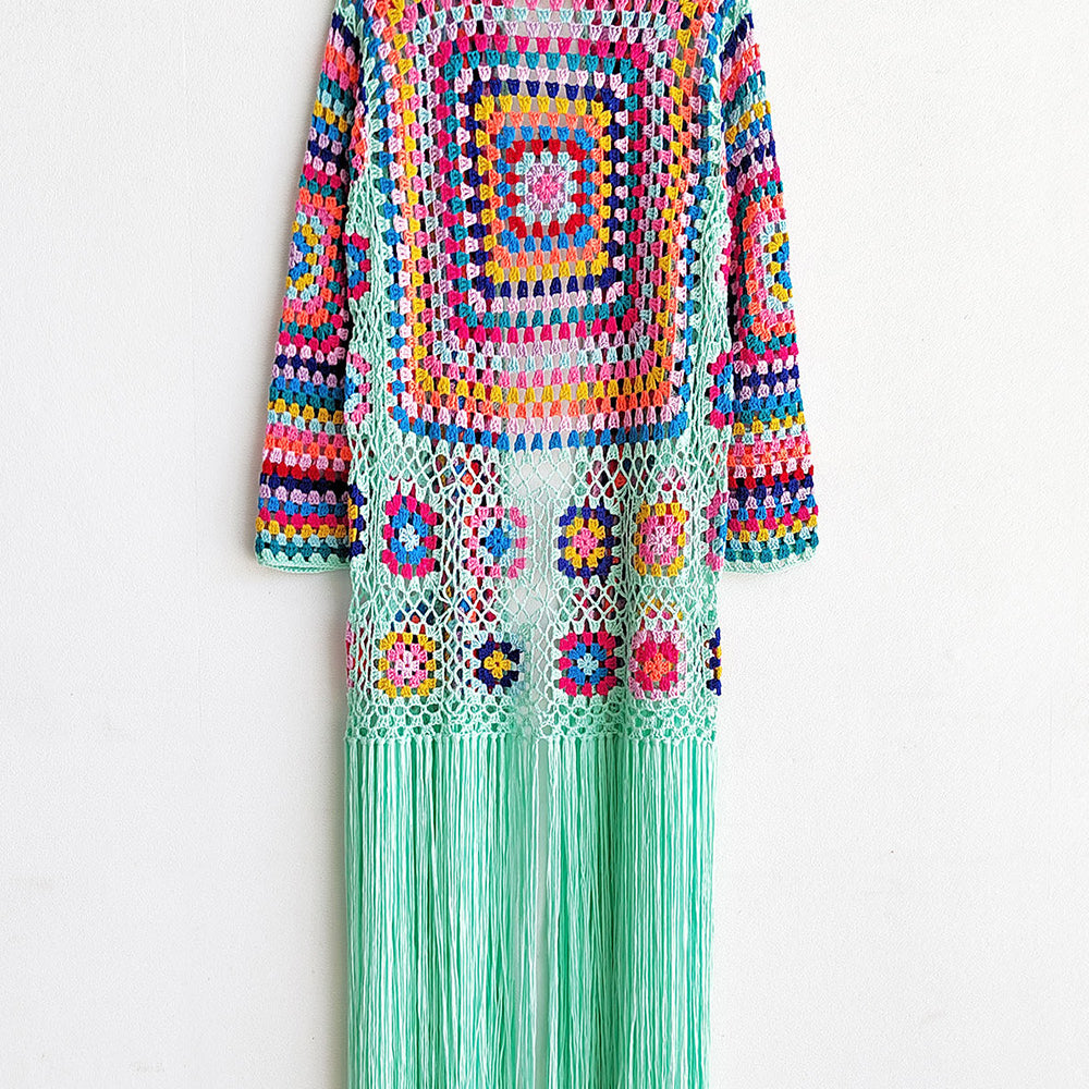 
                      
                        Fringe Tied Long Sleeve Cardigan
                      
                    