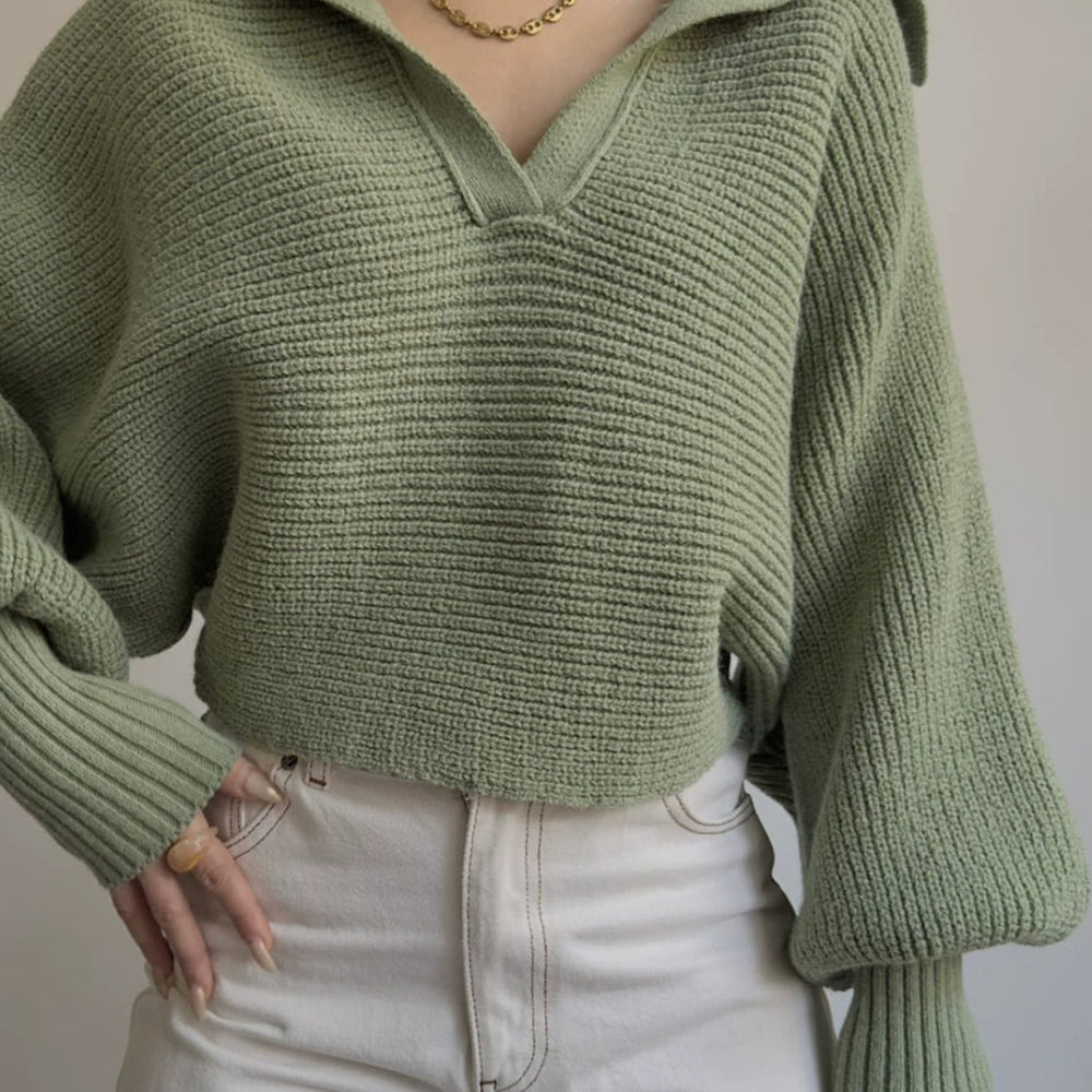 
                      
                        Johnny Collar Long Sleeve Sweater
                      
                    