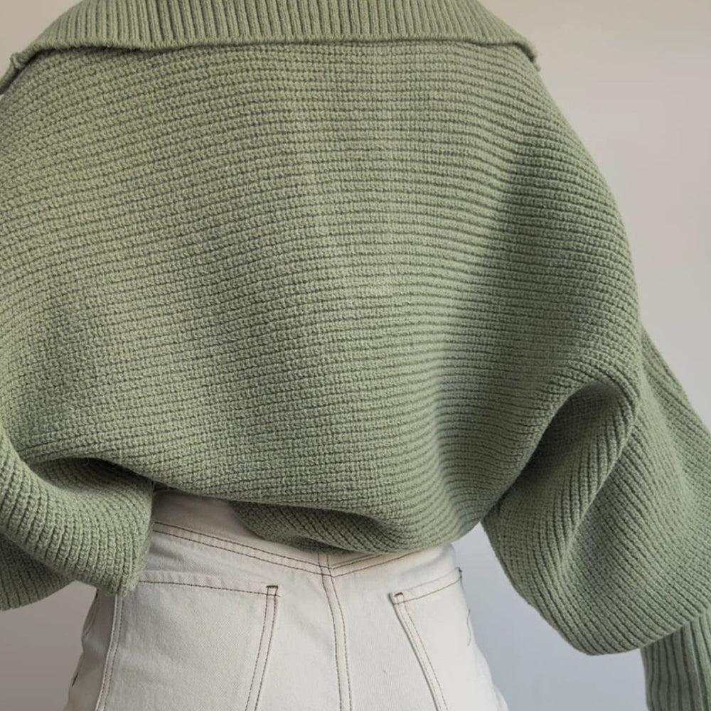 
                      
                        Johnny Collar Long Sleeve Sweater
                      
                    