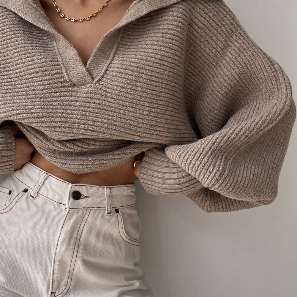 
                      
                        Johnny Collar Long Sleeve Sweater
                      
                    