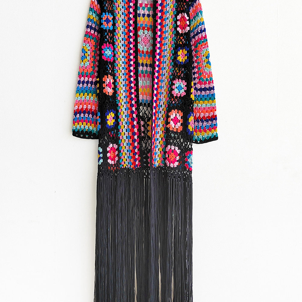 
                      
                        Fringe Tied Long Sleeve Cardigan
                      
                    