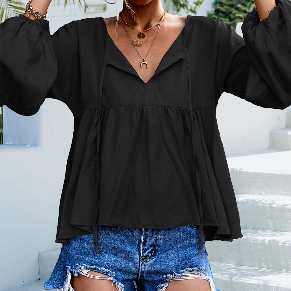 
                      
                        Puff Sleeve Babydoll Blouse
                      
                    